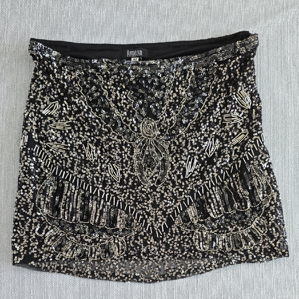 Embellished Black Skirt